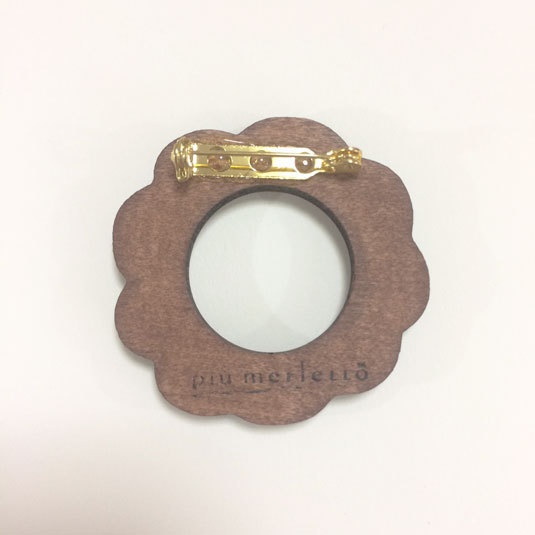 もくもくリング*木のブローチ