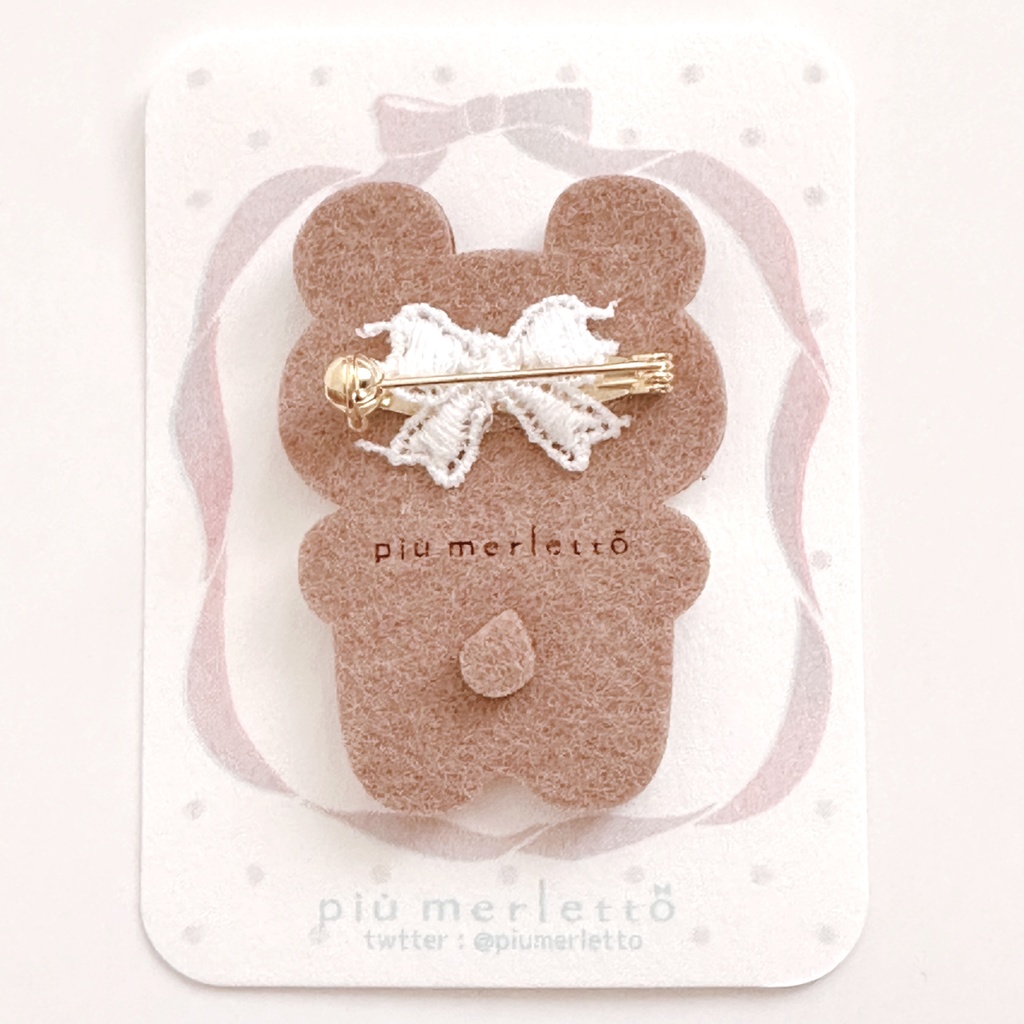 やわらかハムスター*フェルトのブローチ