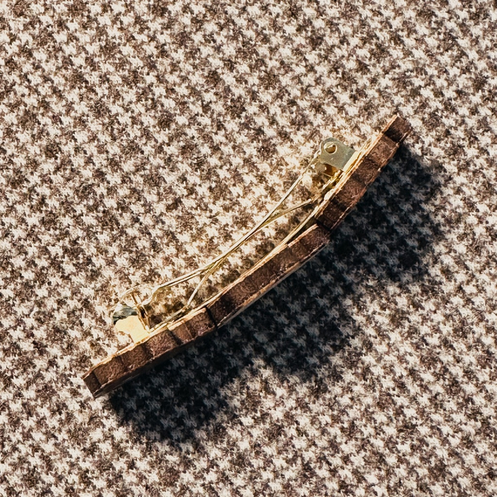 ぴょんぴょんくま*木のバレッタ