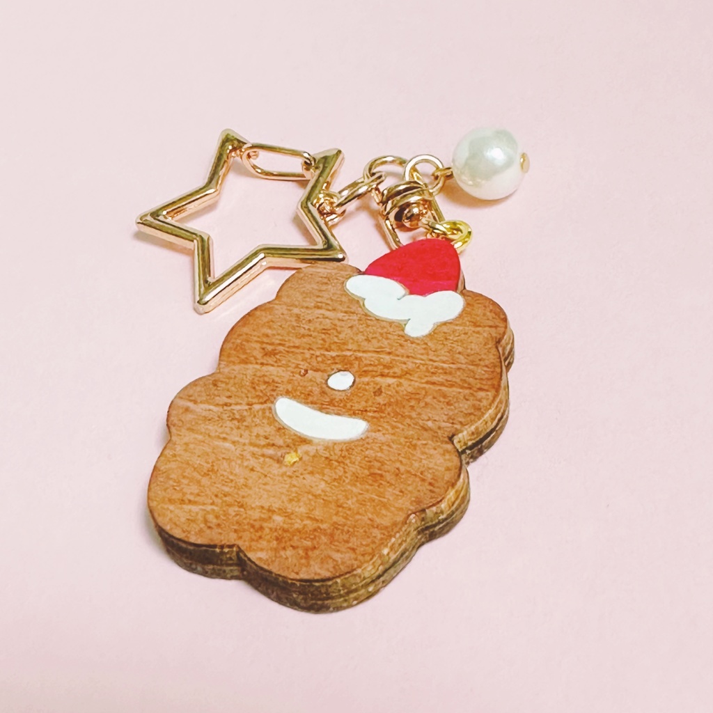 お菓子なくまとうさぎ*木のキーホルダー