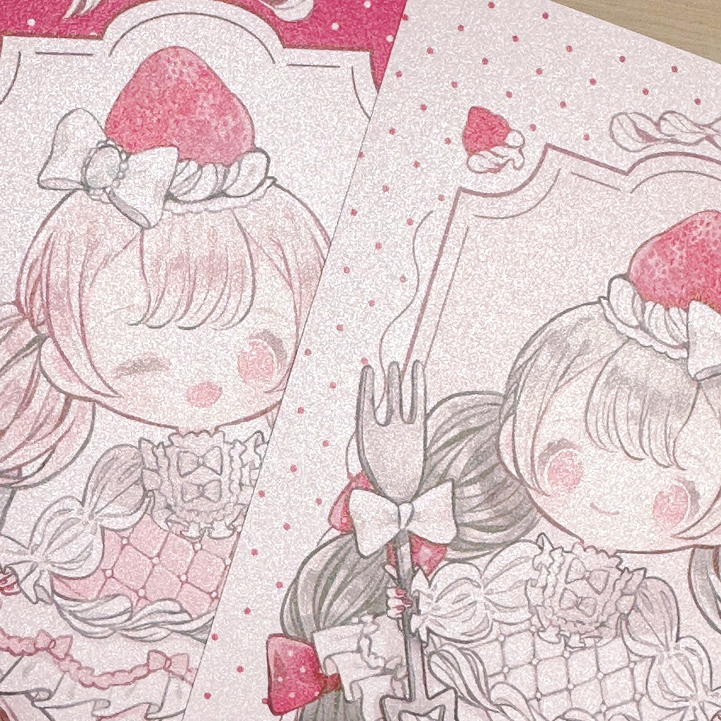 苺のショートケーキ*ポストカード