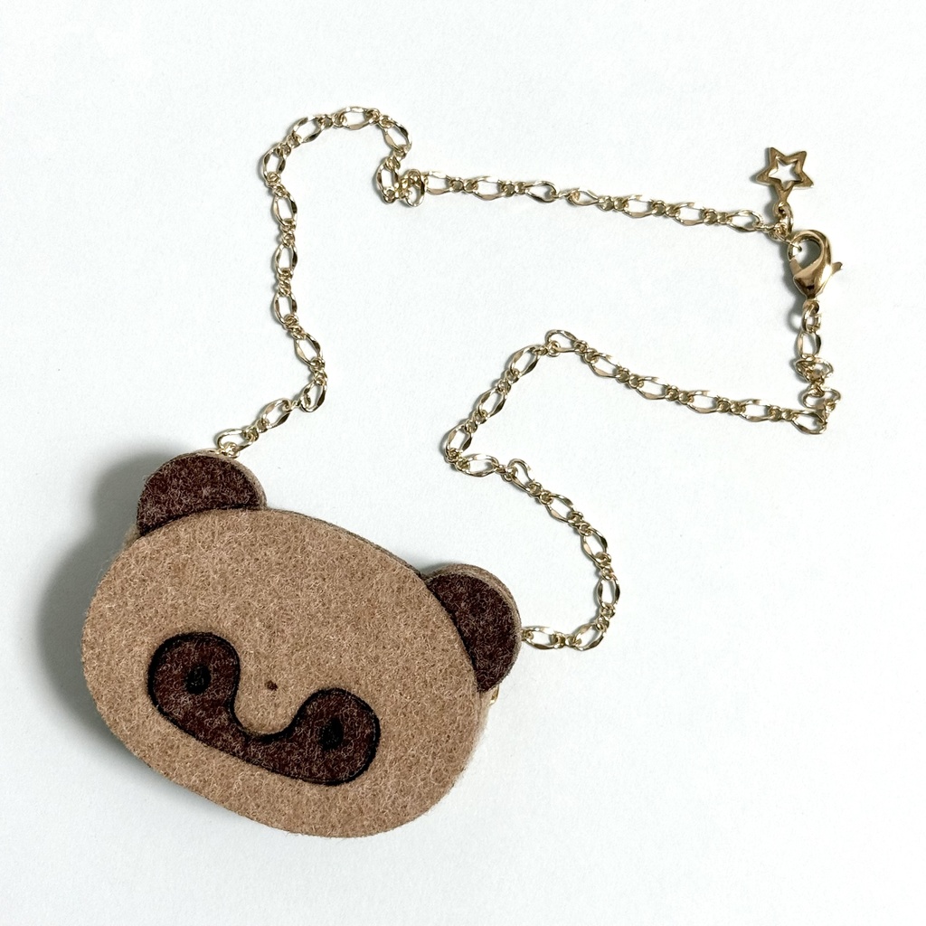 ドール*たぬきポシェット