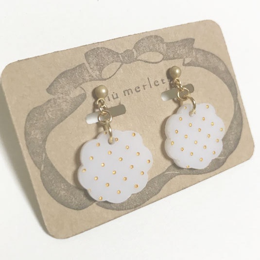 もくもく金ドット*ピアス・イヤリング