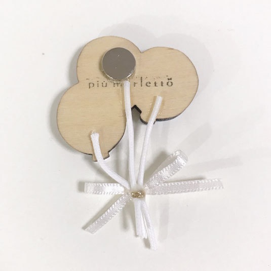 ふわふわ風船*木のマグネット