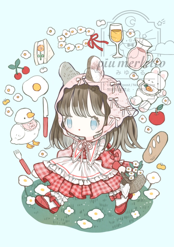 ピクニック!ポストカード・ステッカー