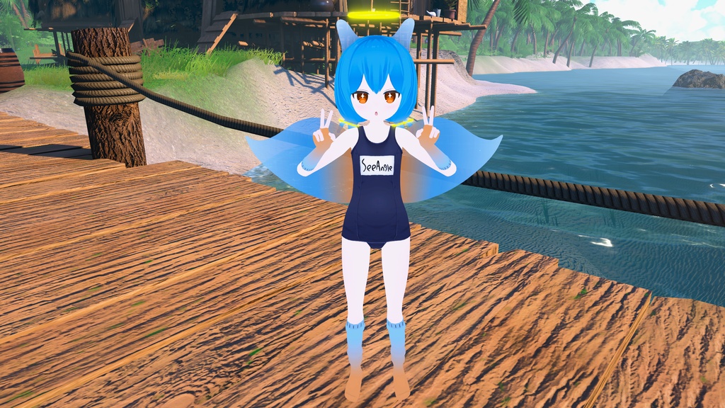 Sea Angel Kemonomimi Set (For Use on VRChat Avatars)