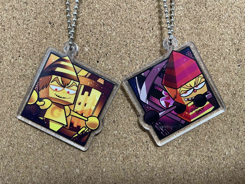 審判小僧ゴールド＆審判小僧 　両面アクリルキーホルダー