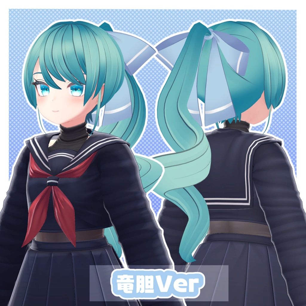 休日ポニーテール