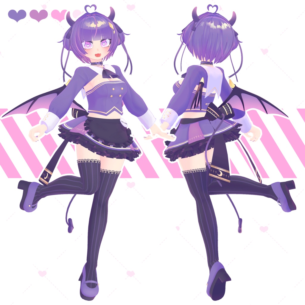 オリジナル3Dモデル「サキュバスメイドのめるる」