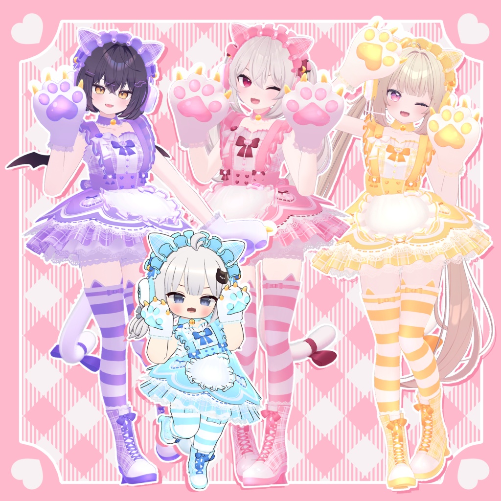 【9アバター対応】❤️ふりる♡にゃんてぃっく🤍