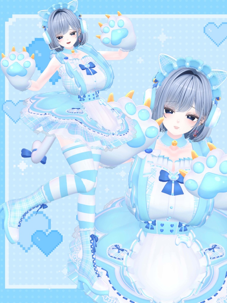 【9アバター対応】❤️ふりる♡にゃんてぃっく🤍