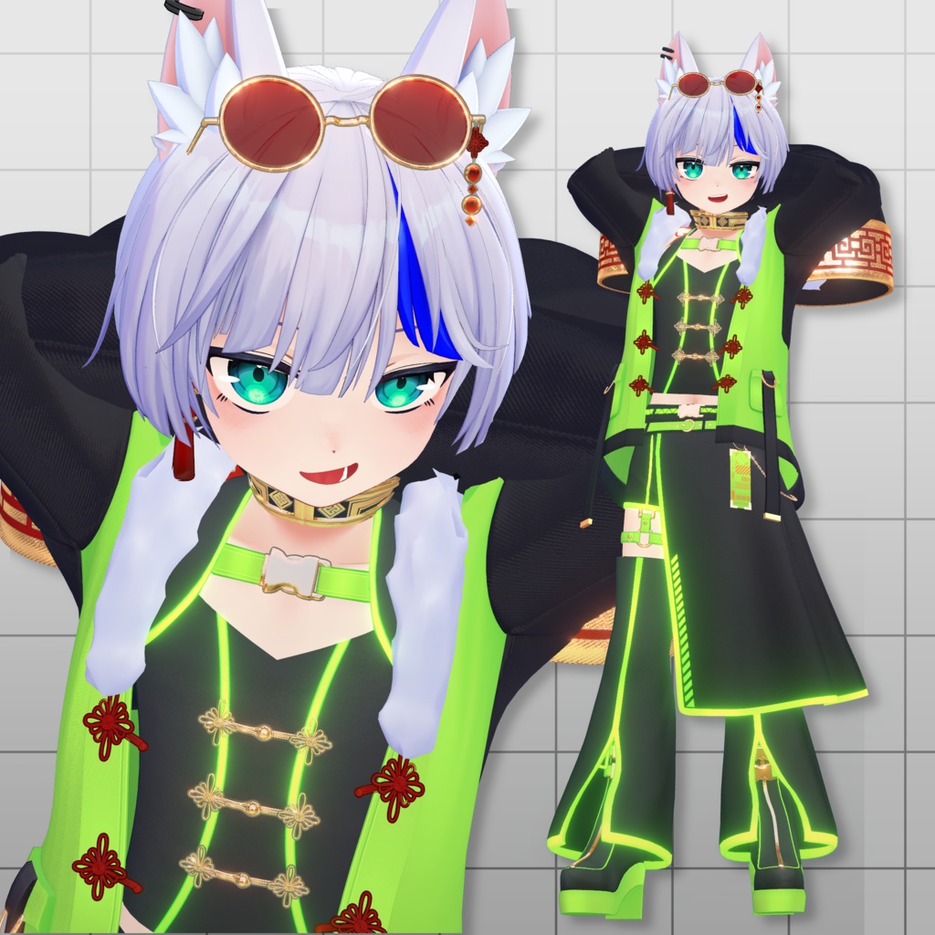 【少年アバター向け衣装】◢ 雷凰式戦装|XZ-01 ◣