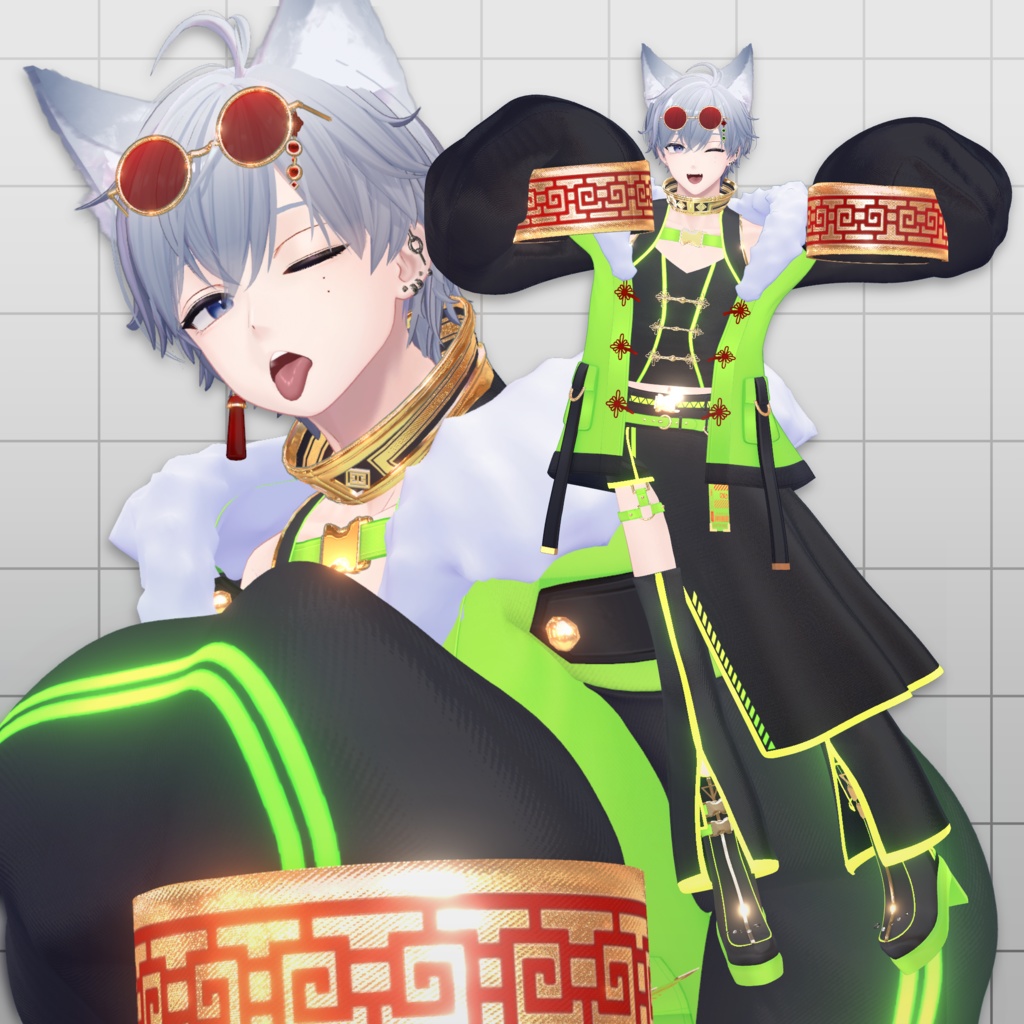 【少年アバター向け衣装】◢ 雷凰式戦装|XZ-01 ◣