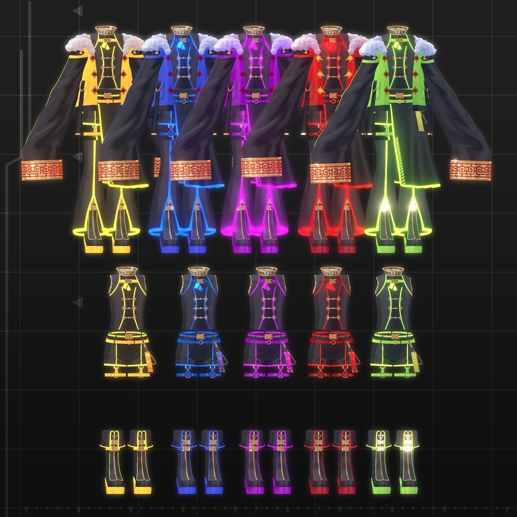 【少年アバター向け衣装】◢ 雷凰式戦装|XZ-01 ◣