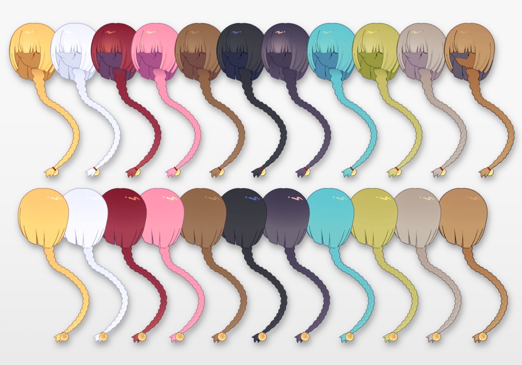 【リルレオ&まめひなた&キプフェル】4typeヘアスタイル