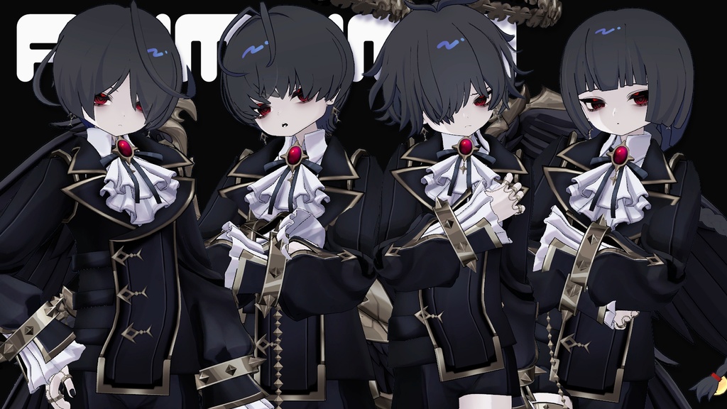 【6アバター対応】4typeヘアスタイル