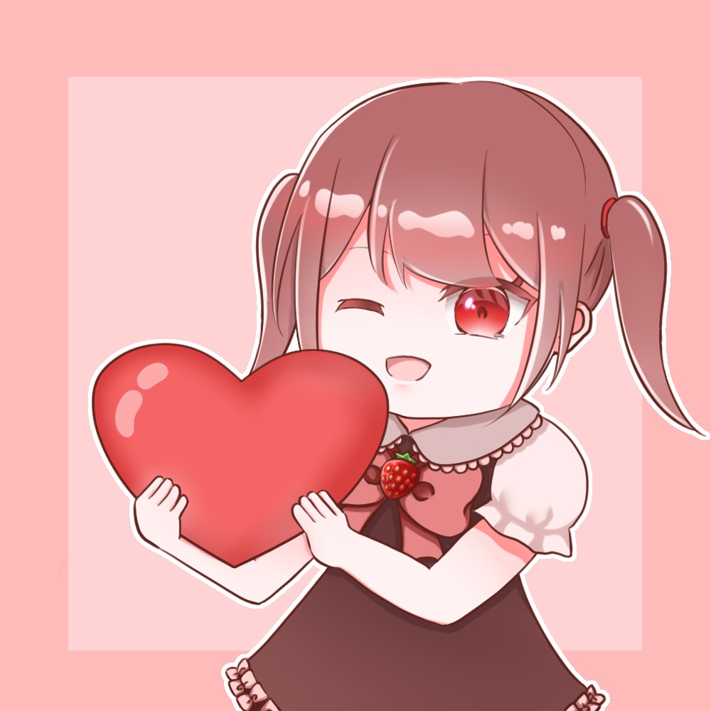 アイコン ハートを持った女の子