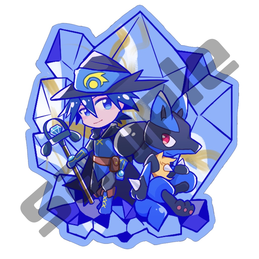 アーロン＆ルカリオ アクリルキーホルダー  