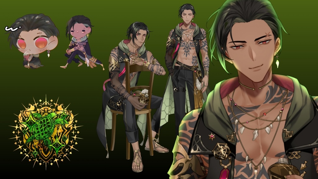 今だけの大特価 !! 【live2dモデル】 緑盾の勇者 / Green Shield Hero 【VtubeStudio対応】