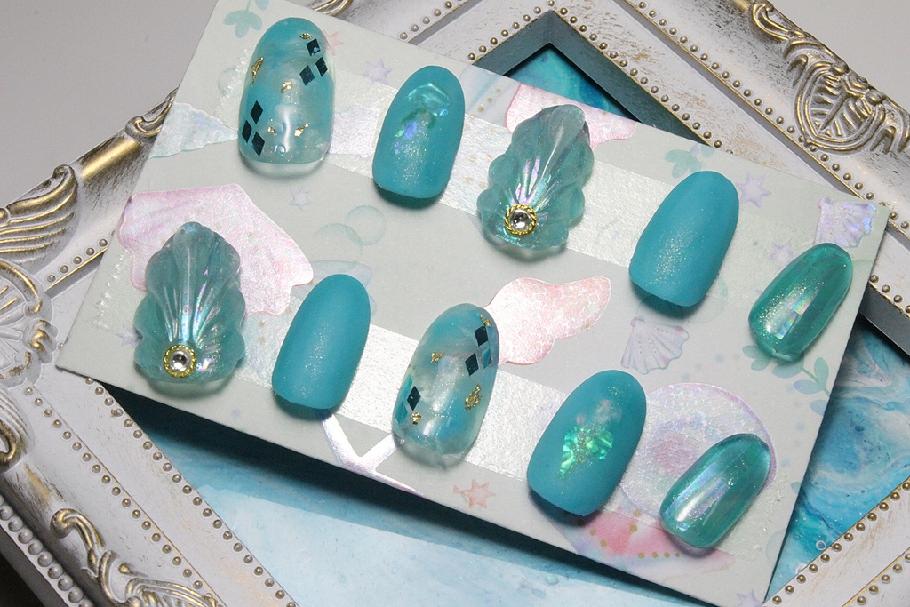 【ツイステ】フロイド／ジェイド概念ネイルチップ（マーメイド）