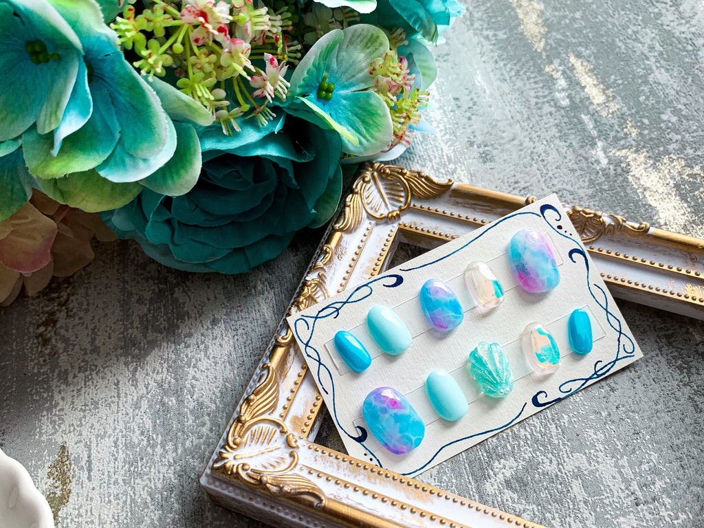 水面マーメイドネイル＊小さいサイズ