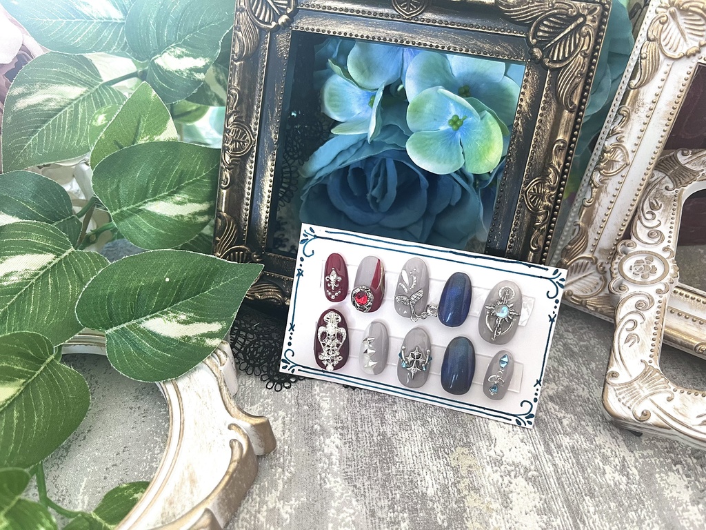 原神概念ネイルチップ＊タルタリヤ