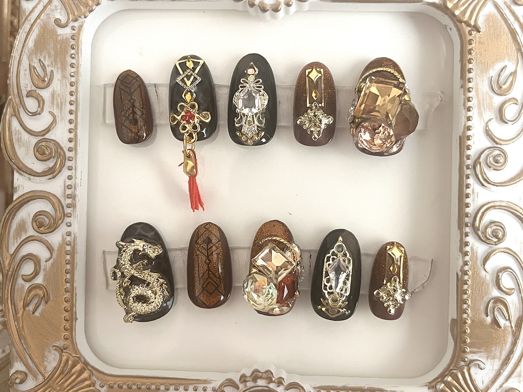 原神＊鍾離概念ネイルチップ