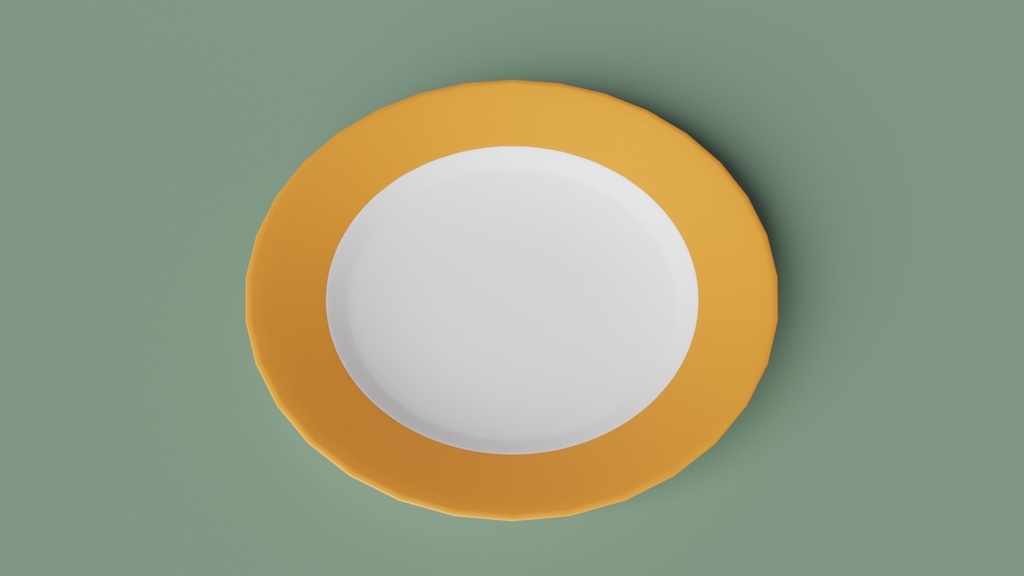 【3D素材】皿【全8色】