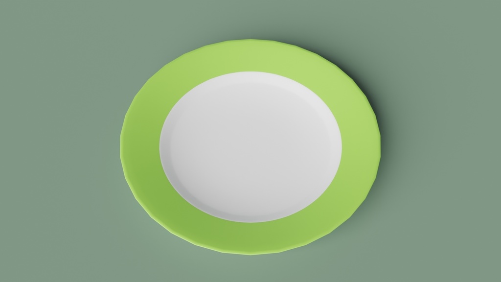 【3D素材】皿【全8色】