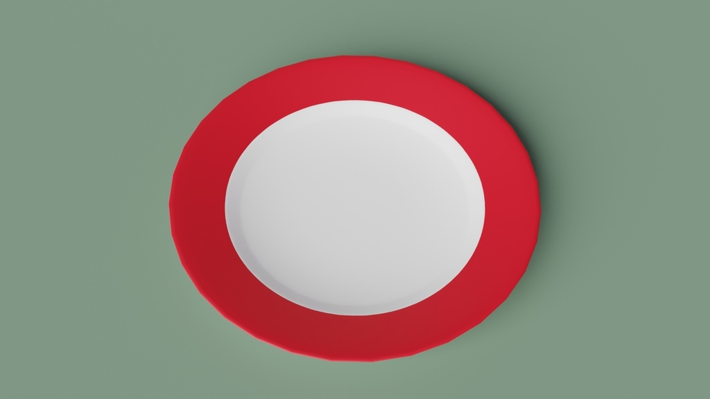 【3D素材】皿【全8色】