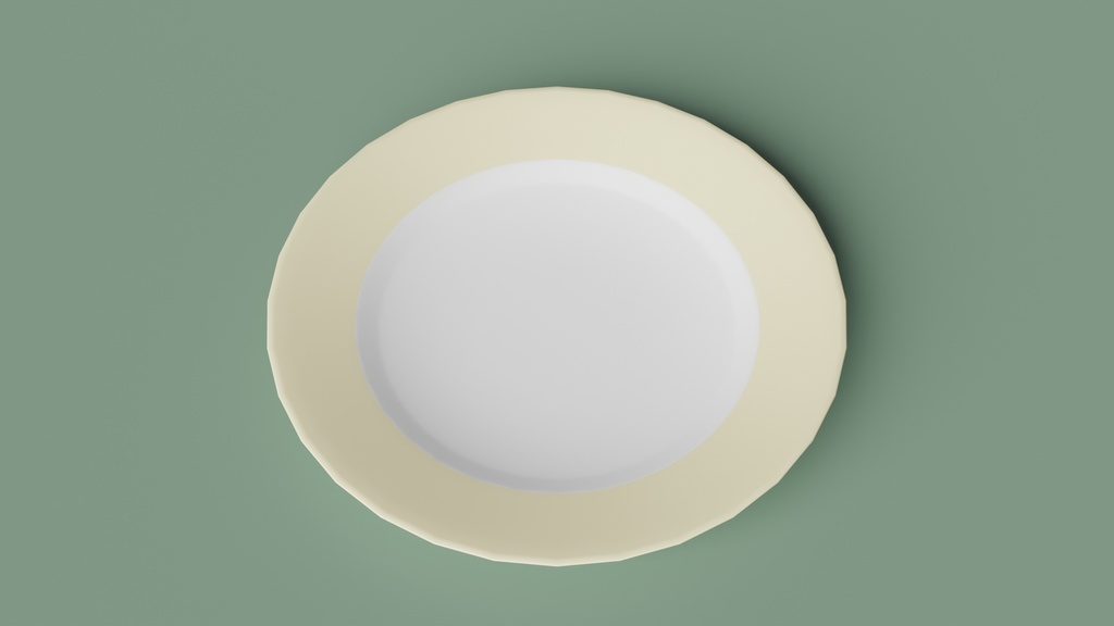 【3D素材】皿【全8色】