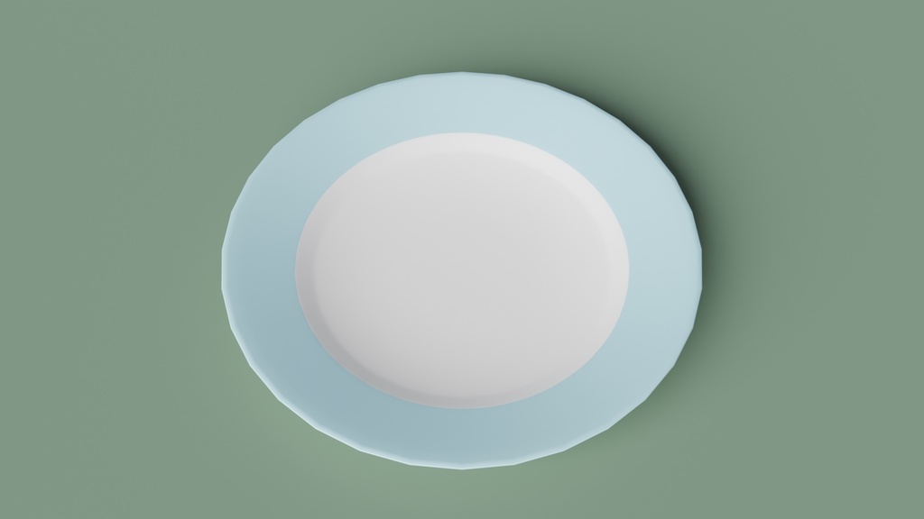 【3D素材】皿【全8色】