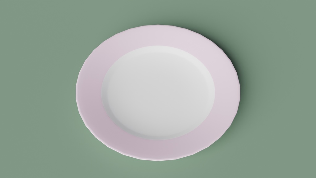 【3D素材】皿【全8色】