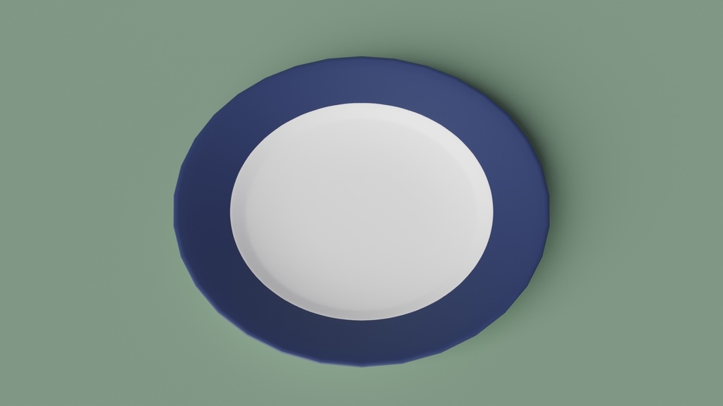 【3D素材】皿【全8色】