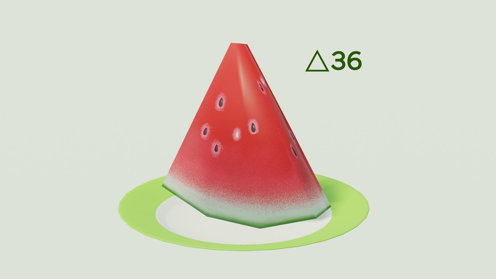 【3D素材】スイカ【季節素材】