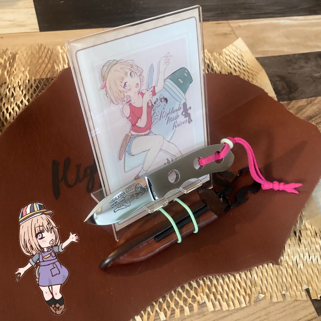 デラちゃんのアクリルスマホスタンド(兼ナイフスタンド)