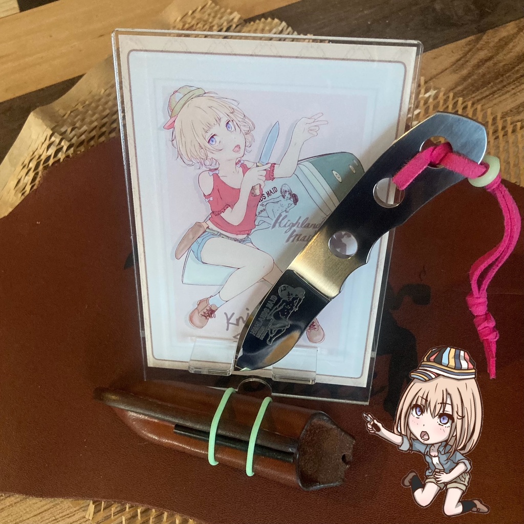 デラちゃんのアクリルスマホスタンド(兼ナイフスタンド)