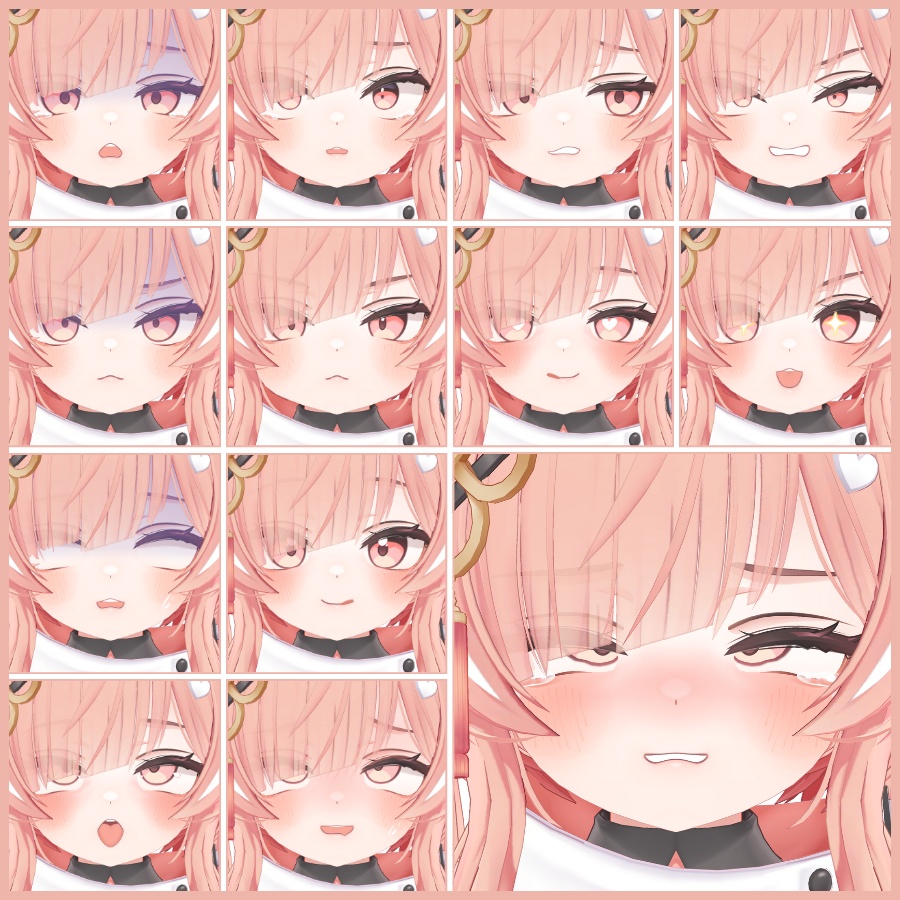 💗【FREE/無料】Ichigo32Type❥動くまばたきFaceAnimations ⌖ ݁˚