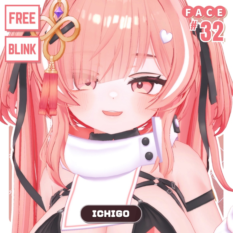 💗【FREE/無料】Ichigo32Type❥動くまばたきFaceAnimations ⌖ ݁˚