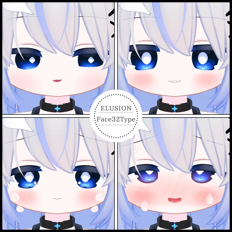💗【FREE/無料】Elusion32Type❥動くまばたきFaceAnimations ⌖ ݁˚