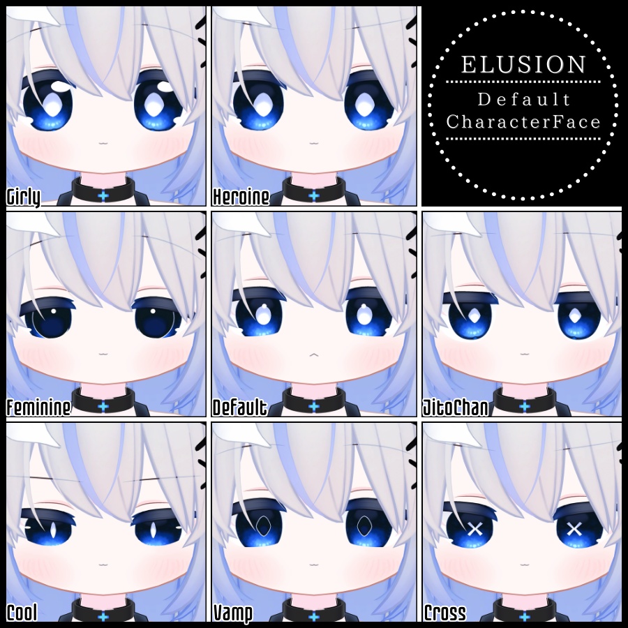 💗【FREE/無料】Elusion32Type❥動くまばたきFaceAnimations ⌖ ݁˚