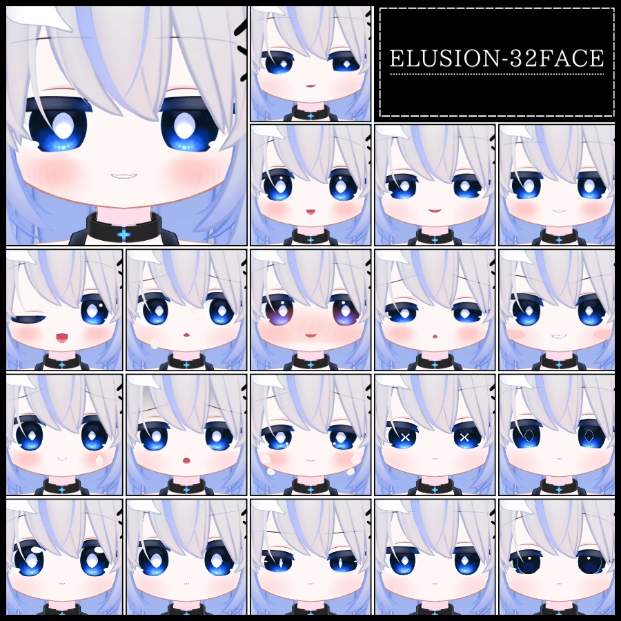 💗【FREE/無料】Elusion32Type❥動くまばたきFaceAnimations ⌖ ݁˚