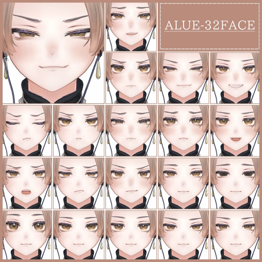💗【FREE/無料】Alué32Type❥動くまばたきFaceAnimations ⌖ ݁˚