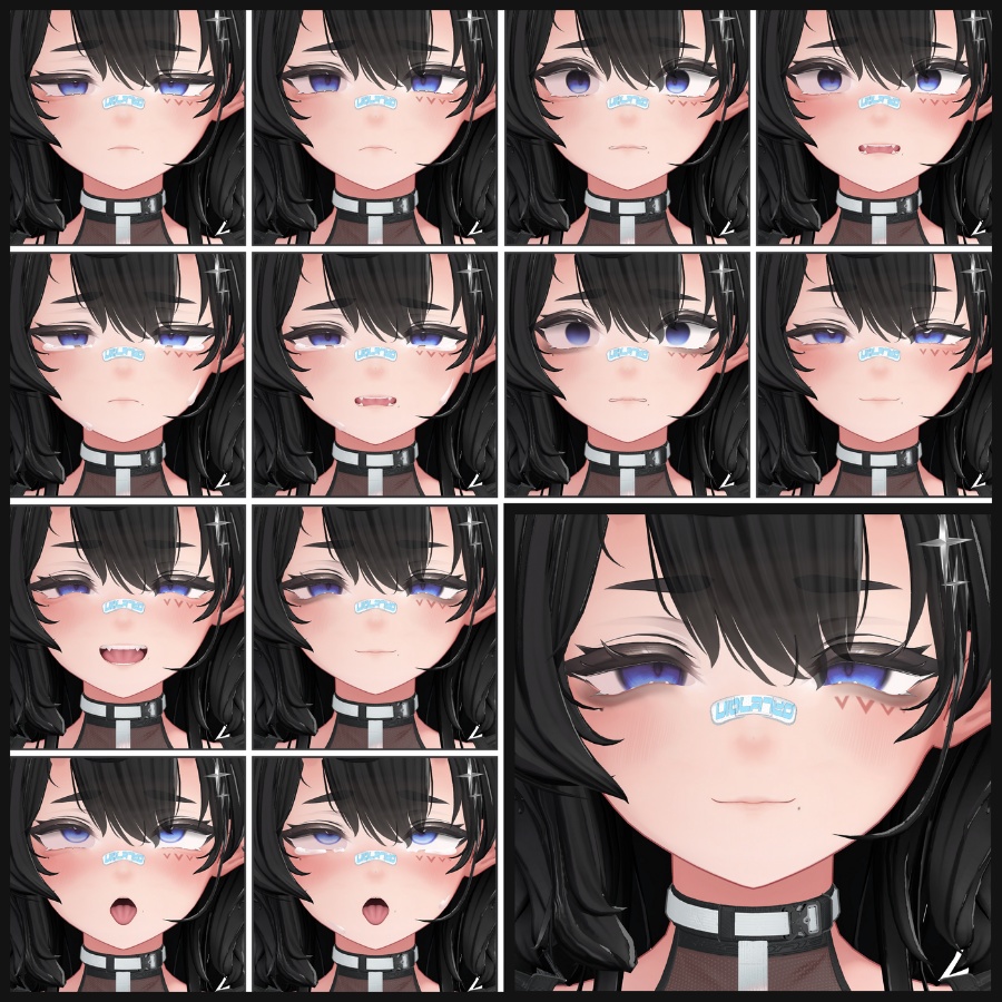 💗【FREE/無料】Uruki32Type❥動くまばたきFaceAnimations ⌖ ݁˚