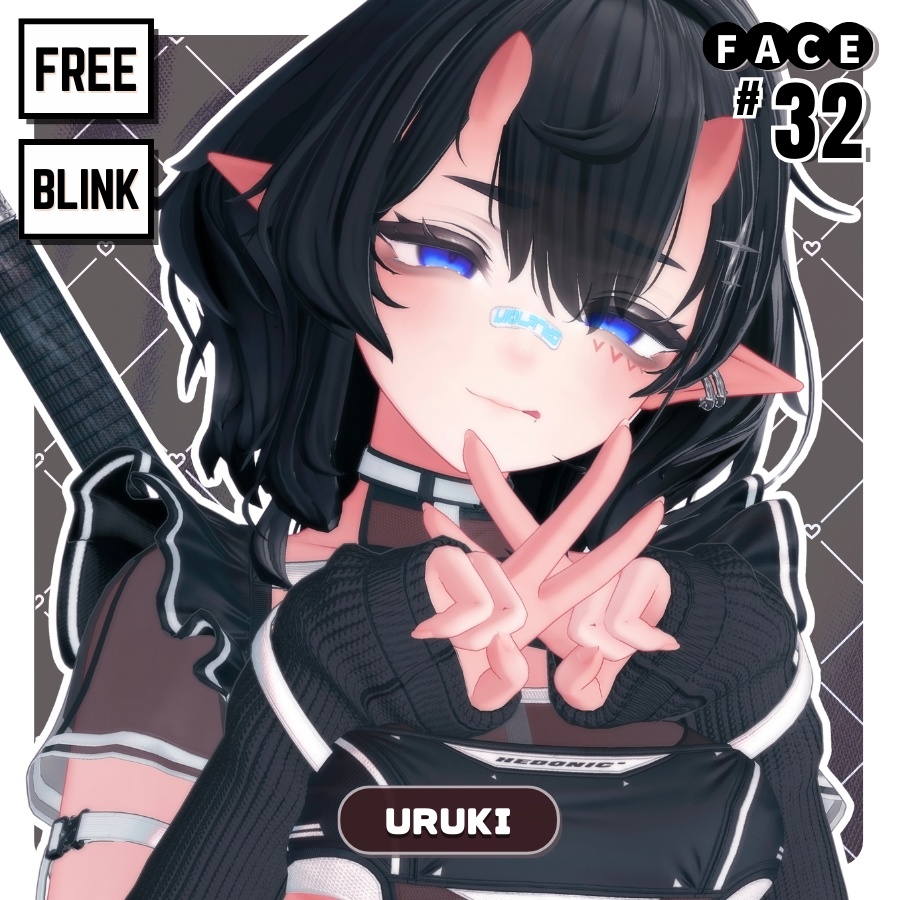 💗【FREE/無料】Uruki32Type❥動くまばたきFaceAnimations ⌖ ݁˚