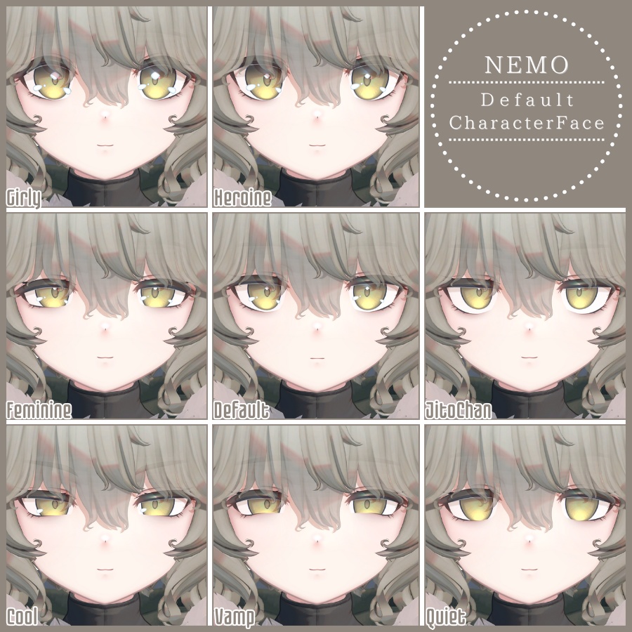 💗【FREE/無料】Nemo32Type❥動くまばたきFaceAnimations ⌖ ݁˚