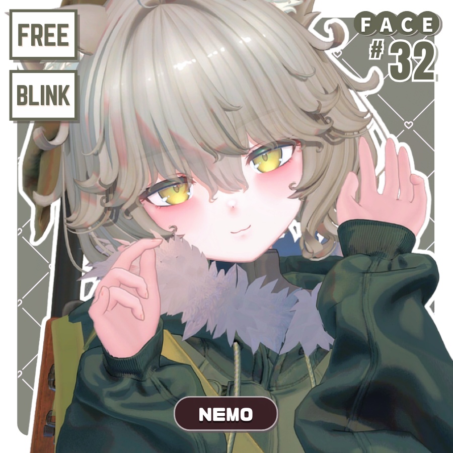 💗【FREE/無料】Nemo32Type❥動くまばたきFaceAnimations ⌖ ݁˚