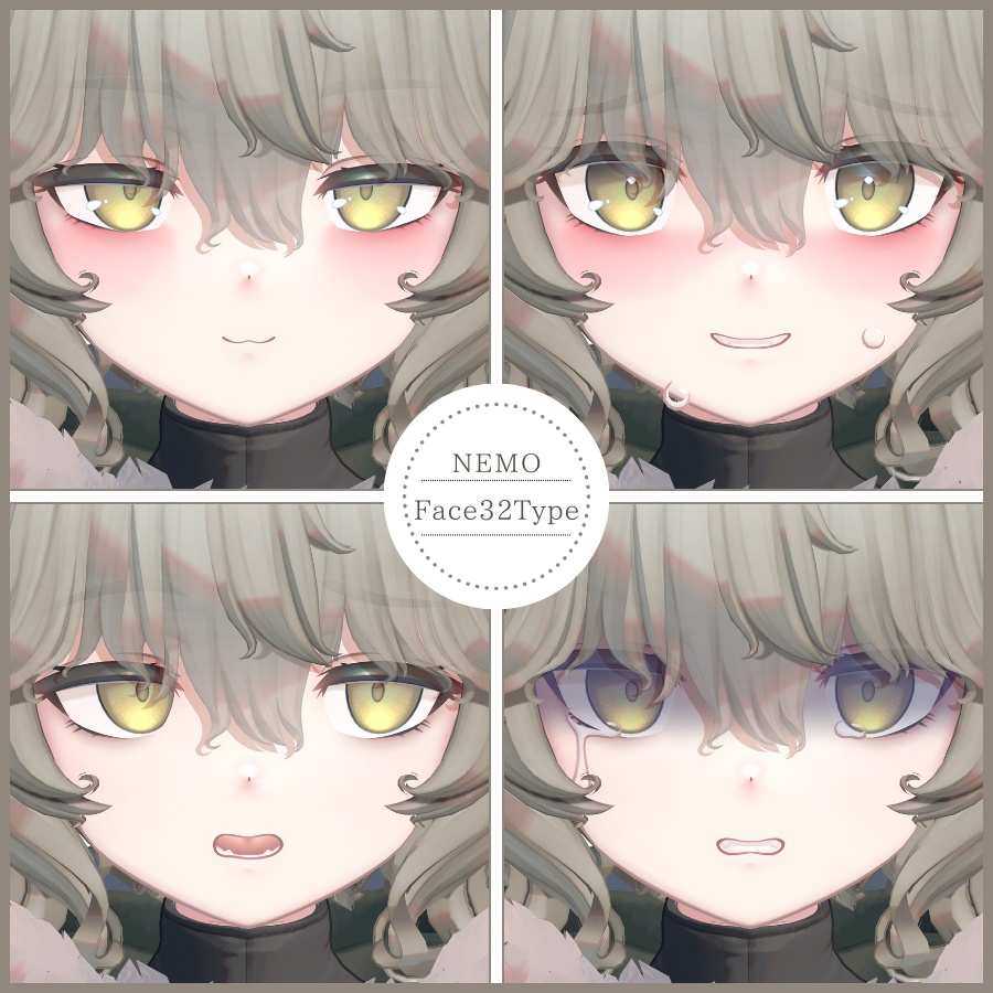 💗【FREE/無料】Nemo32Type❥動くまばたきFaceAnimations ⌖ ݁˚