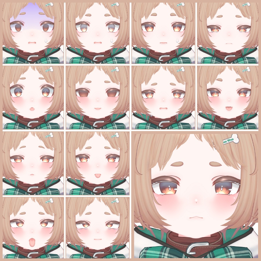 💗【FREE/無料】Warabi32Type❥動くまばたきFaceAnimations ⌖ ݁˚