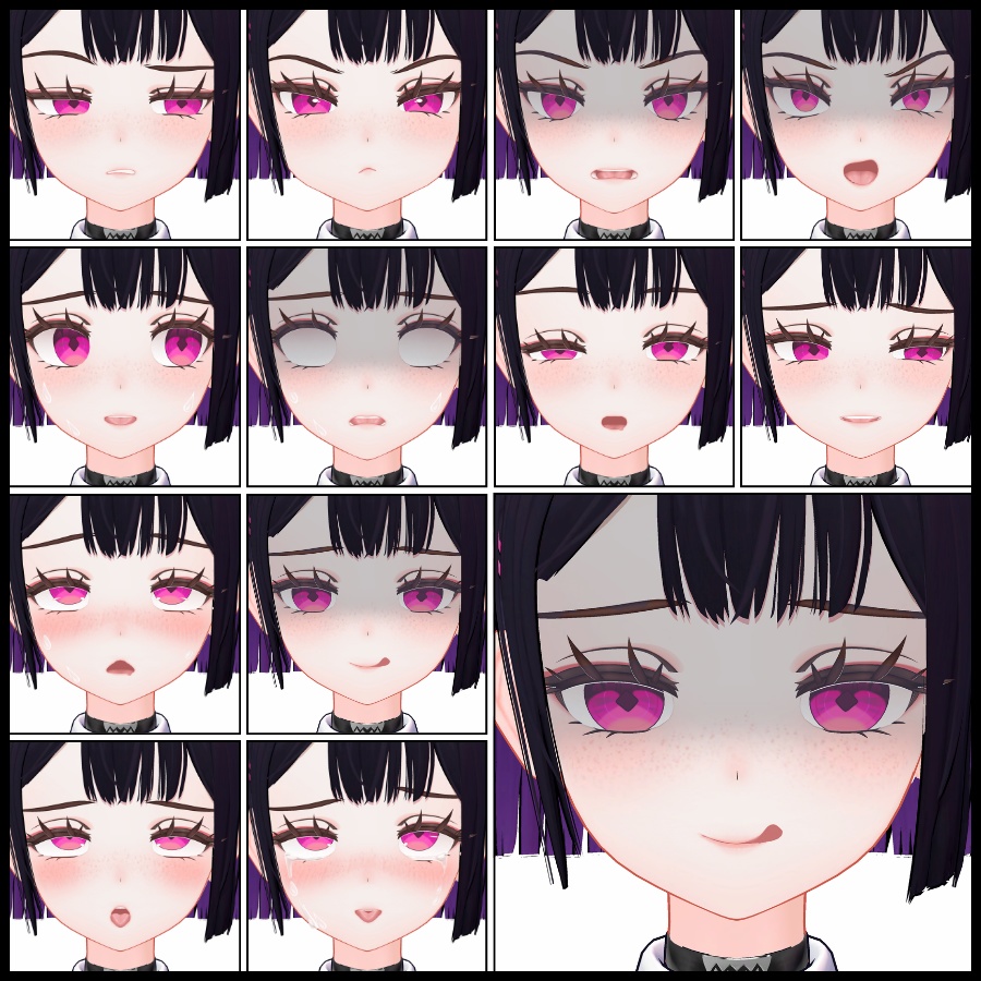 💗【FREE/無料】Hichi32Type❥動くまばたきFaceAnimations ⌖ ݁˚